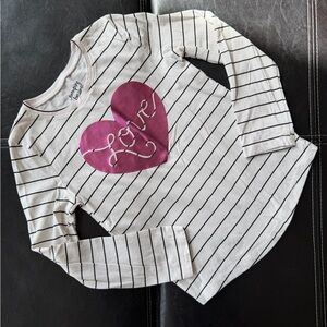 Jumping Beans - Striped Tee with Purple Heart